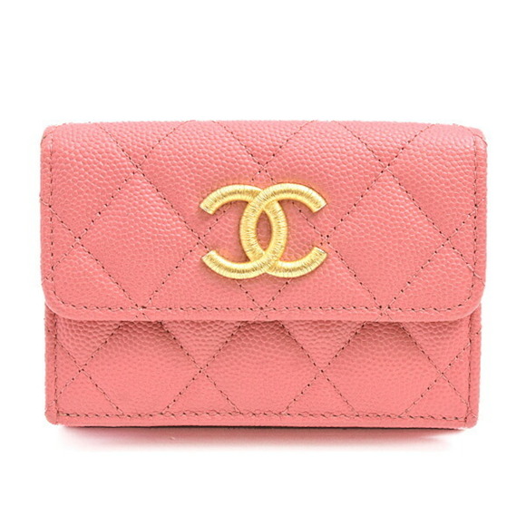 CHANEL Authentic Pink Caviar Leather Wallet - Picture 1 of 10